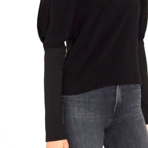 NWOT  170.00GOLDIE REVERSE FRENCH TERRY PUFF SLEEVE SWEATSHIRT Large - Picture 4 of 6